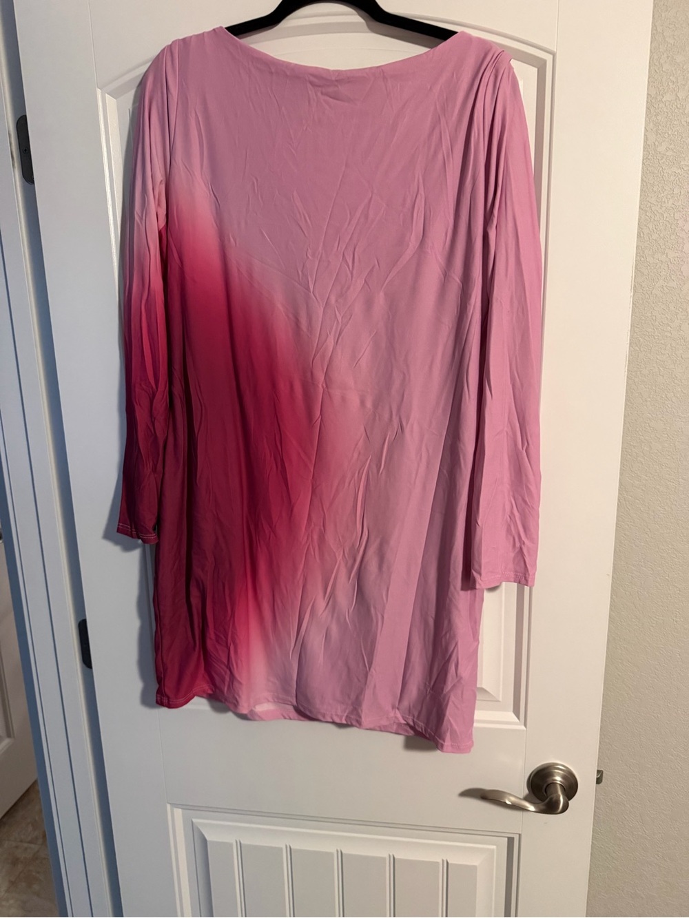 Pink Ombre Long Sleeve Dress